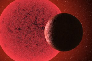 Rappresentazione artistica di una super-Terra in orbita intorno a una nana rossa (fonte: Gabriel Pérez Díaz, SMM/IAC) (ANSA)