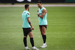 Cristiano Ronaldo e Bruno Fernandes in una foto di archivio (ANSA)