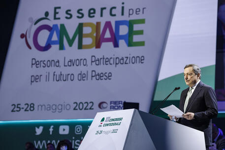 Mario Draghi alla Fiera di Roma al congresso della Cisl © ANSA