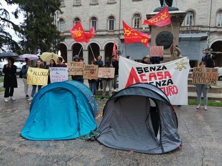 Caro affitti; la protesta degli studenti a Perugia. © ANSA