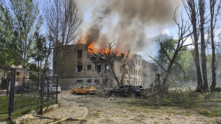 L'attacco a Dnipro © EPA