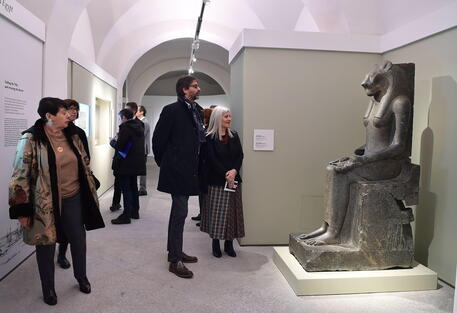 Una delle statue della dea Sekhmet esposte al Museo Egizio di Torino © ANSA