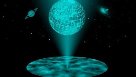Rappresentazione artistica dell'universo come un ologramma (fonte: Vienna University of Technology) (ANSA)