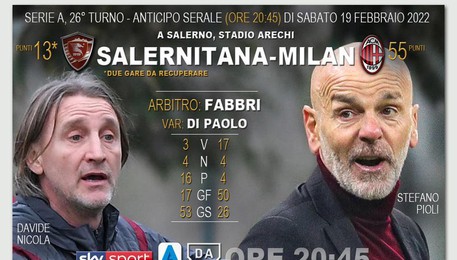 Serie A, Salernitana-Milan (ANSA)