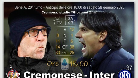 Serie A, Cremonese-Inter (ANSA)
