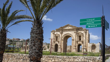 Il sito romano di Jerash in Giordania (ANSA)