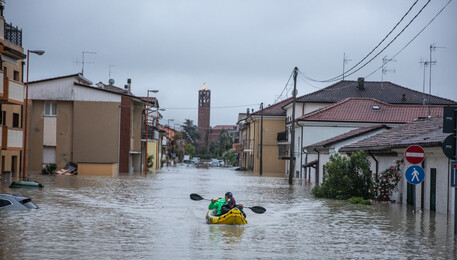Alluvione a Cesena (ANSA)