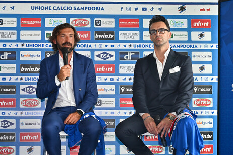 Calcio, Serie B, Uc Sampdoria presenta Andrea Pirlo e Nicola Legrottaglie