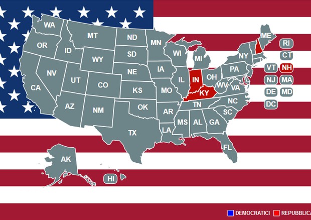 Mappa Usa (ANSA)