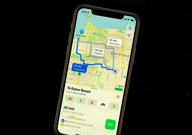 Apple aggiorna Maps con funzioni per bike e auto elettriche © Apple