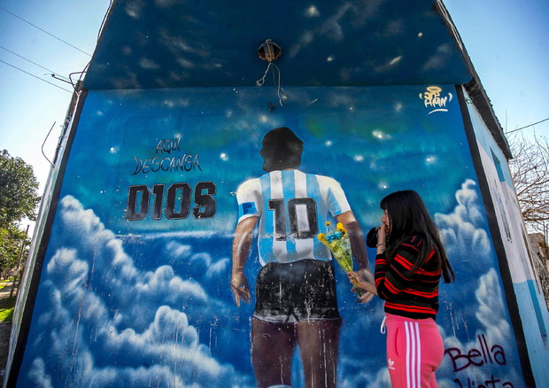 Un murales in omaggio a Maradona a Buenos Aires © ANSA 