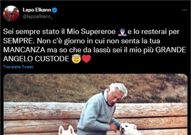 Lapo Elkann ricorda Gianni Agnelli: 'Sei sempre stato il mio supereroe' © ANSA