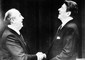 Mikhail Gorbaciov e l'allora presidente americano Ronald Reagan © ANSA