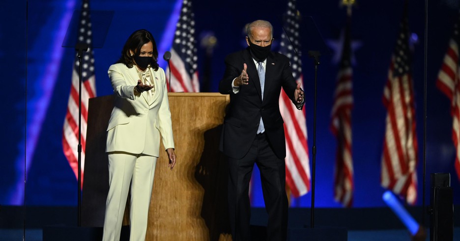 Joe Biden e Kamala Harris a Wilmington (Photo by Jim WATSON / AFP) (ANSA)