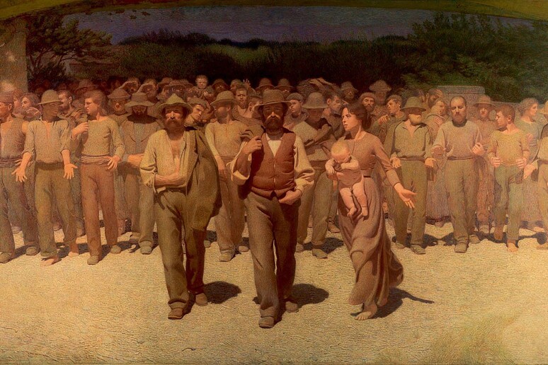 'Il quarto stato ', il dipinto di Giuseppe Pellizza da Volpedo, del 1901 - RIPRODUZIONE RISERVATA