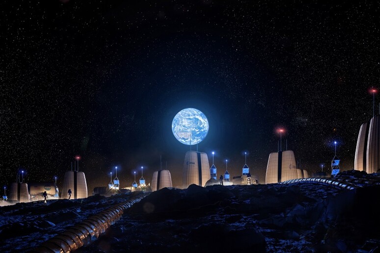 Nuovo look per la futura base lunare  'Moon Village ' (fonte: ESA) - RIPRODUZIONE RISERVATA