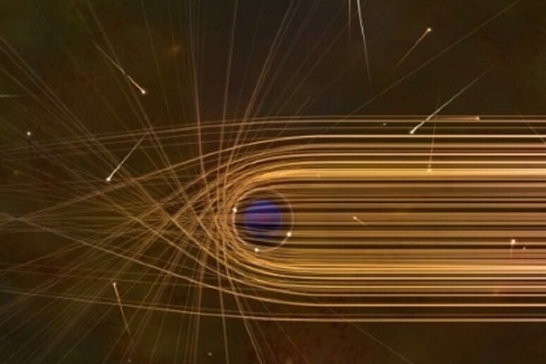 Rappresentazione grafica degli anelli di luce intorno a un buco nero (fonte: Nicolle R. Fuller/NSF) - RIPRODUZIONE RISERVATA