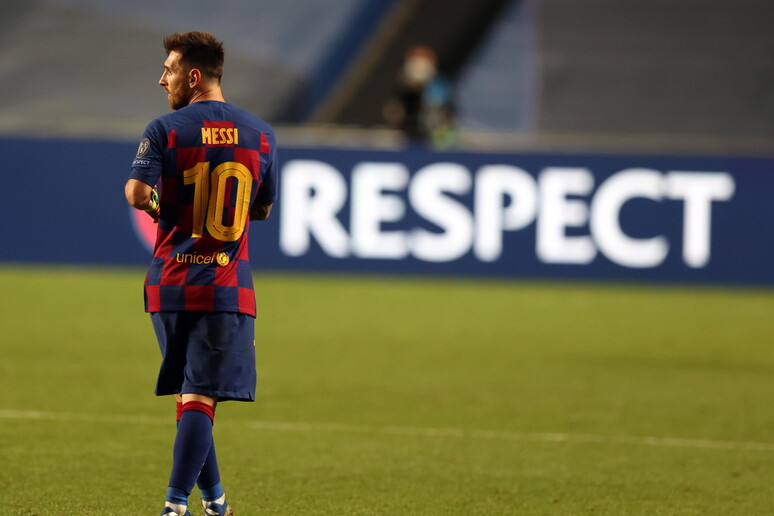 Messi al Barcellona nel 2020 (foto d 'archivio) - RIPRODUZIONE RISERVATA