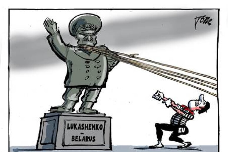 Premio europeo dei vignettisti al disegno  	'Eu and Belarus 	' - RIPRODUZIONE RISERVATA
