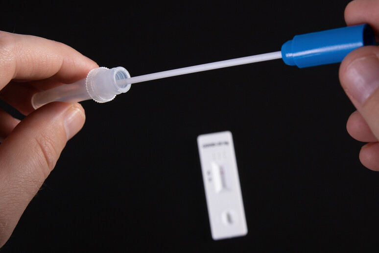 Un kit per il test antigenico rapido (fonte: Jernej Furman/ Flickr) - RIPRODUZIONE RISERVATA