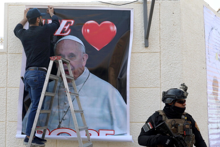 Iraq, preparativi per l 	'arrivo del Papa © ANSA/EPA