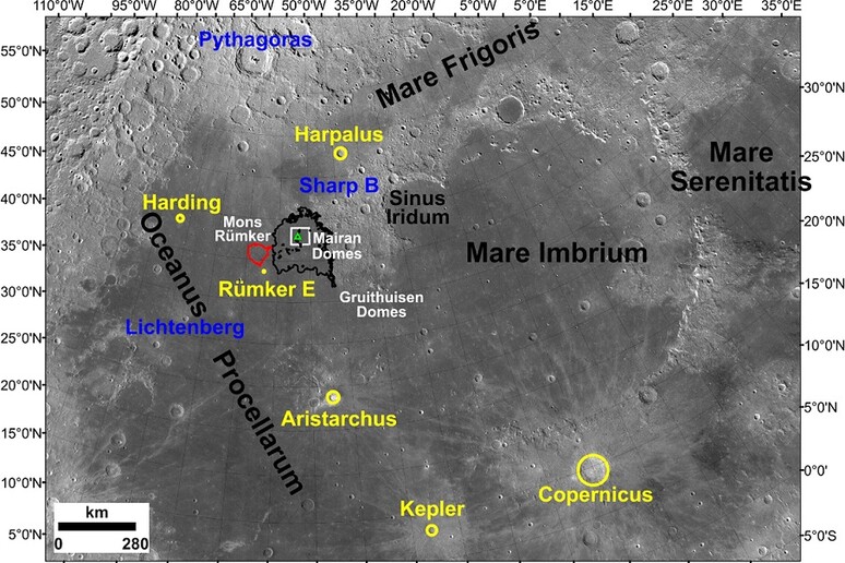 Il sito di atterraggio di Chang’e-5 sulla Luna (fonte: Qian et al., 2021) - RIPRODUZIONE RISERVATA