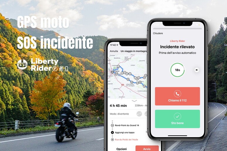 Liberty Rider: Angelo Custode formato App per motociclisti - RIPRODUZIONE RISERVATA