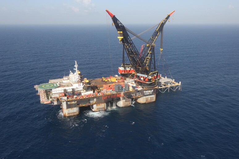 La piattaforma marina del giacimento di gas naturale Leviathan al largo delle coste israeliane -     RIPRODUZIONE RISERVATA