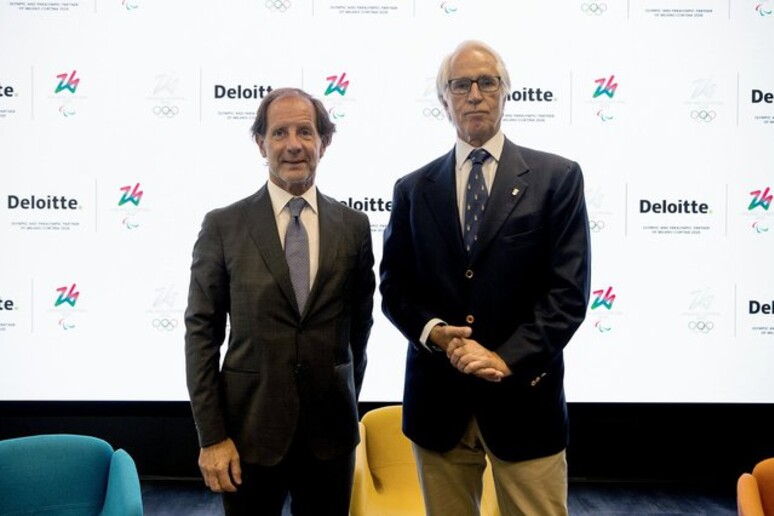 Il Chief Executive Officer di Deloitte Pompei e il presidente del Coni Malagò - RIPRODUZIONE RISERVATA