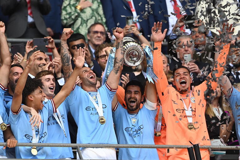 Il Manchester City vince la Fa Cup, Guardiola insegue triplete © ANSA/EPA